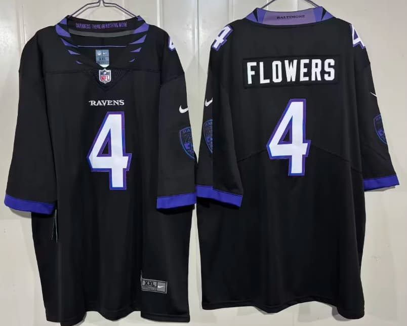 Men's Baltimore Ravens 2026 Vapor Limited Jersey -  All Stitched Zay Flowers 4