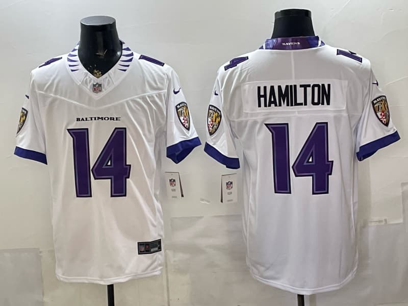 Men's Baltimore Ravens 2026 Vapor Limited Jersey - All Stitched    Kyle Hamilton 14