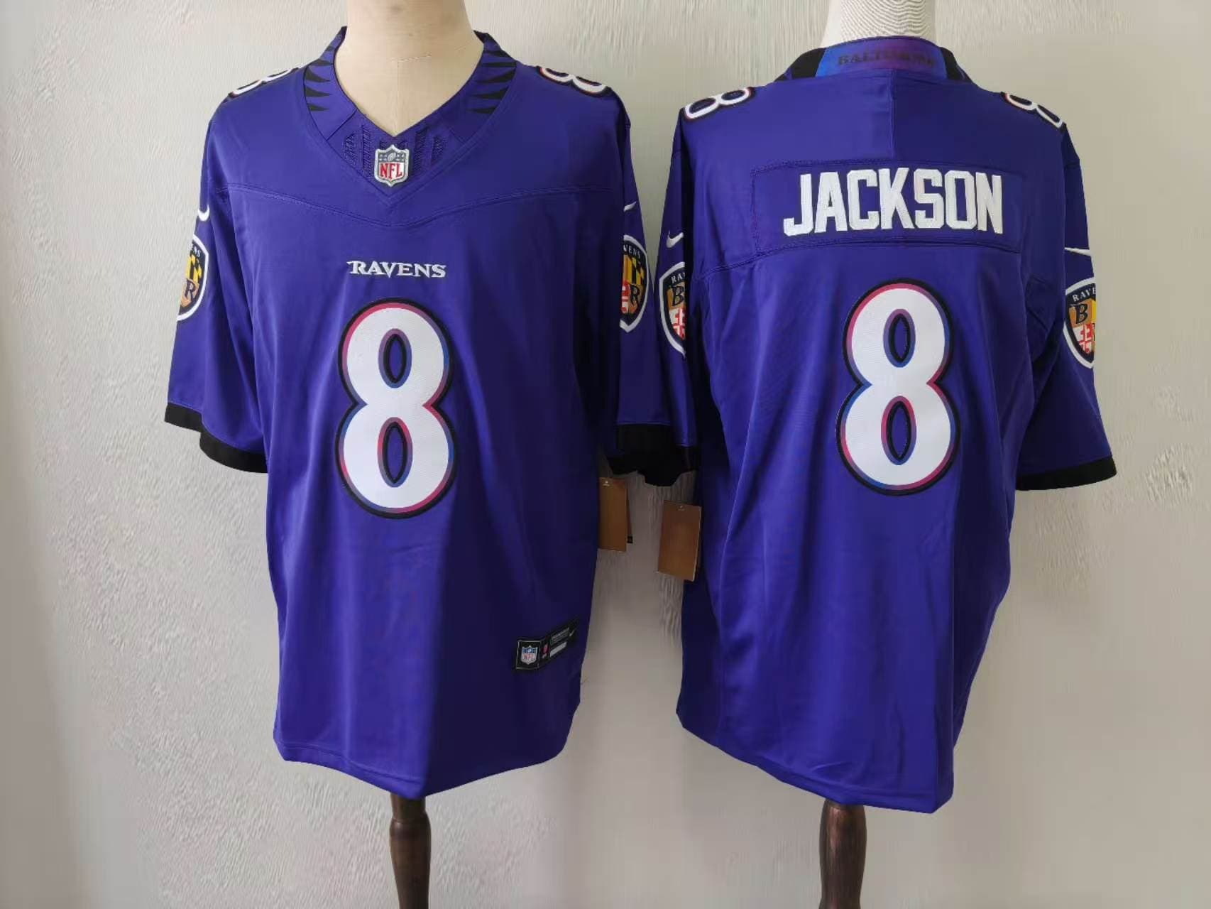 Men's Baltimore Ravens 2026 Vapor Limited Jersey - All Stitched    Lamar Jackson  8