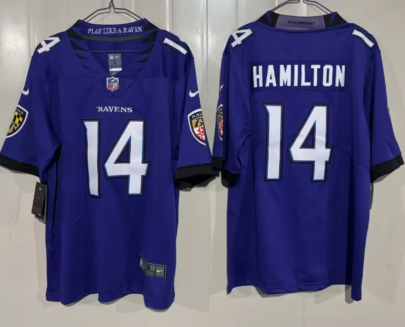 Men's Baltimore Ravens 2026 Vapor Limited Jersey - All Stitched   Kyle Hamilton 14