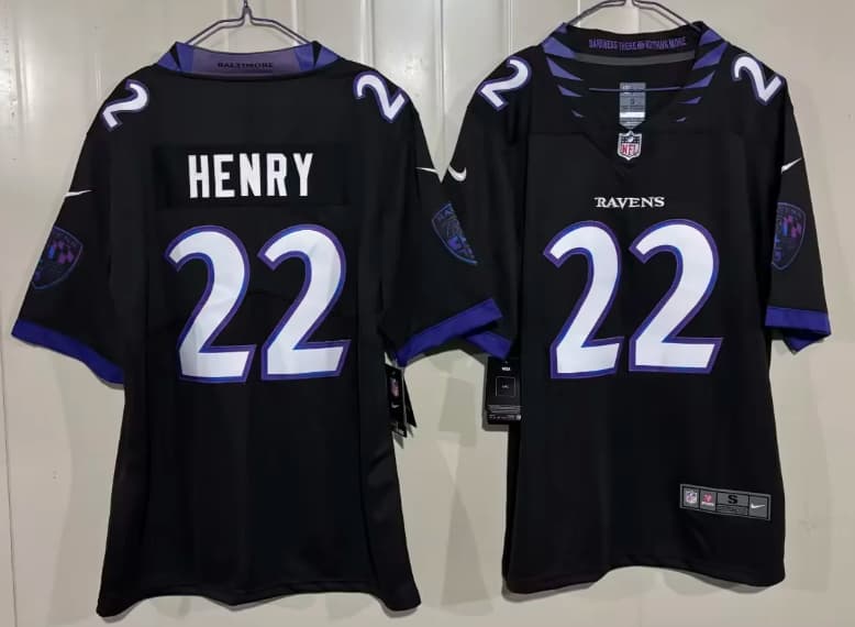 Men's Baltimore Ravens 2026 Vapor Limited Jersey - All Stitched  Derrick Henry 22