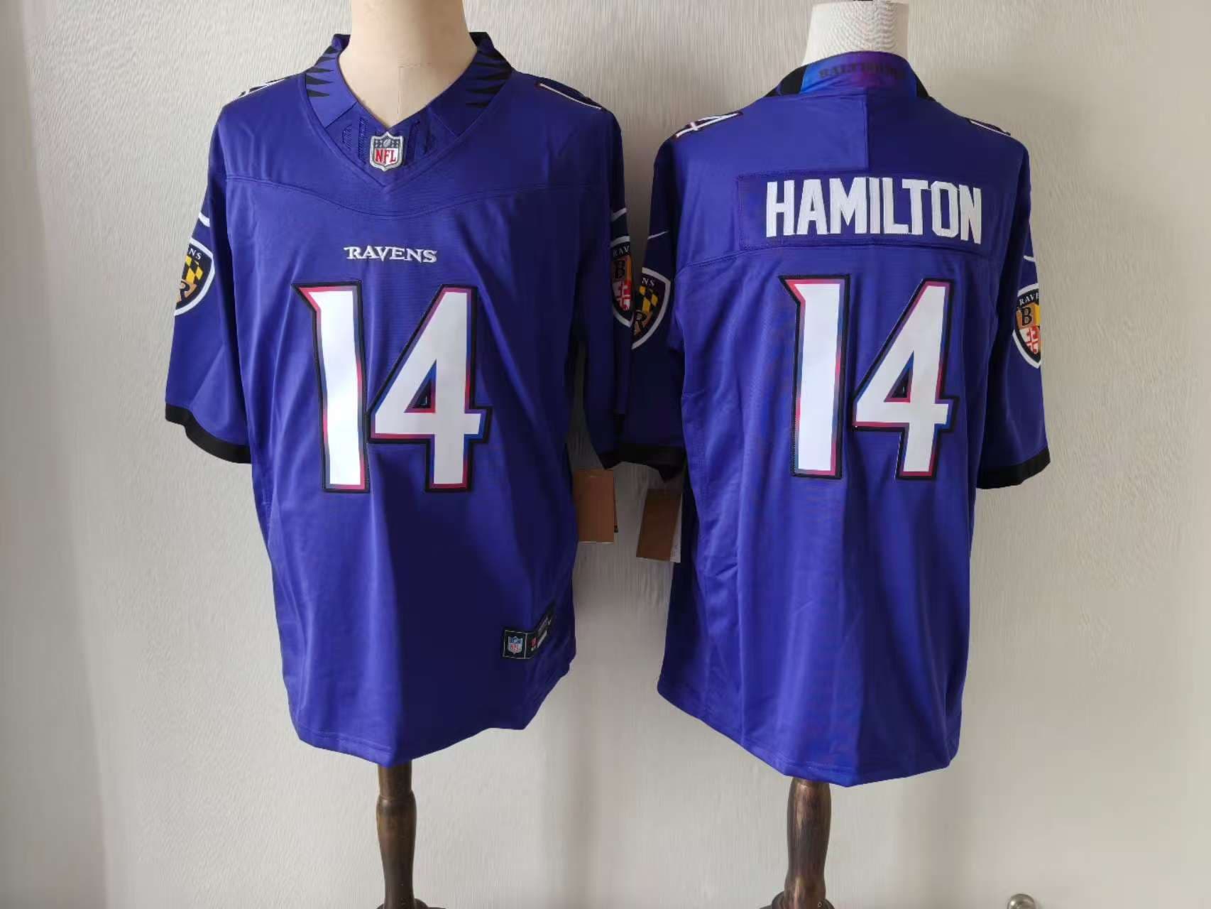 Men's Baltimore Ravens 2026 Vapor Limited Jersey - All Stitched  Kyle Hamilton 14