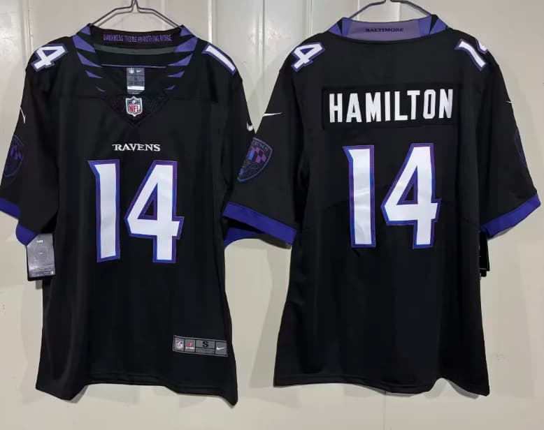 Men's Baltimore Ravens 2026 Vapor Limited Jersey - All Stitched  Kyle Hamilton 14