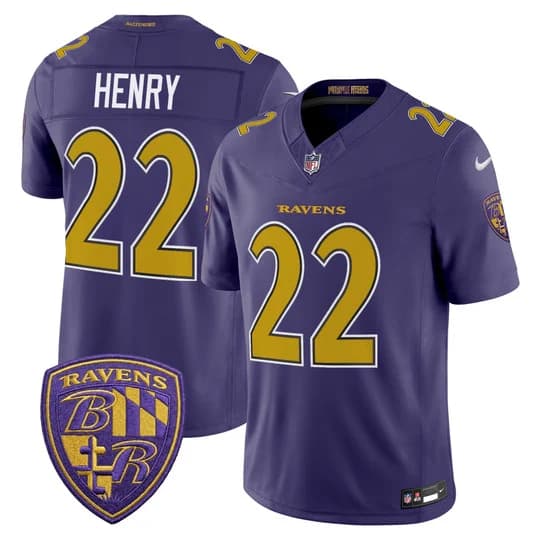 Men's Baltimore Ravens 2026 Vapor Limited Jersey - All Stitched Derrick Henry      22