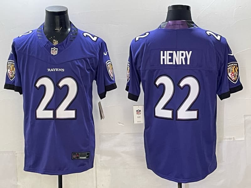 Men's Baltimore Ravens 2026 Vapor Limited Jersey - All Stitched Derrick Henry   22