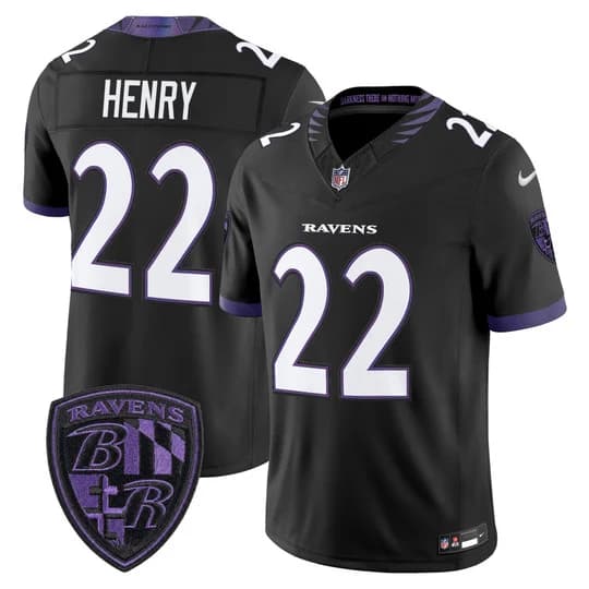 Men's Baltimore Ravens 2026 Vapor Limited Jersey - All Stitched Derrick Henry   22