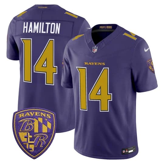 Men's Baltimore Ravens 2026 Vapor Limited Jersey - All Stitched Kyle Hamilton   14