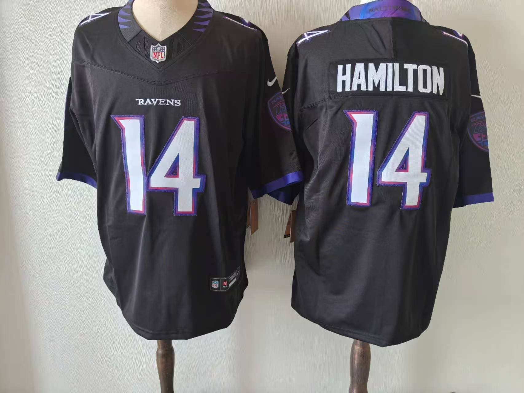 Men's Baltimore Ravens 2026 Vapor Limited Jersey - All Stitched Kyle Hamilton #14