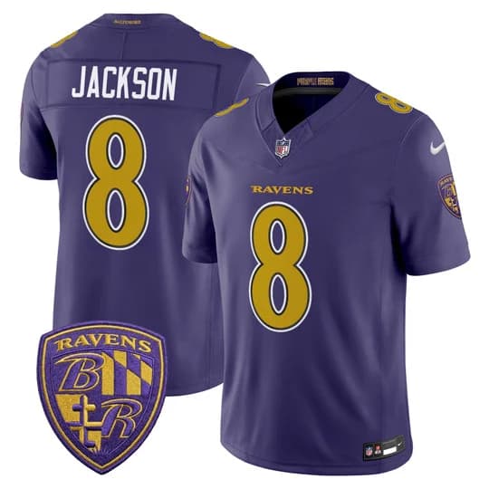 Men's Baltimore Ravens 2026 Vapor Limited Jersey - All Stitched Lamar Jackson    8