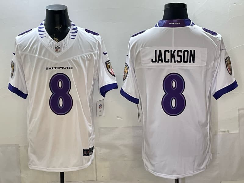 Men's Baltimore Ravens 2026 Vapor Limited Jersey - All Stitched Lamar Jackson  8