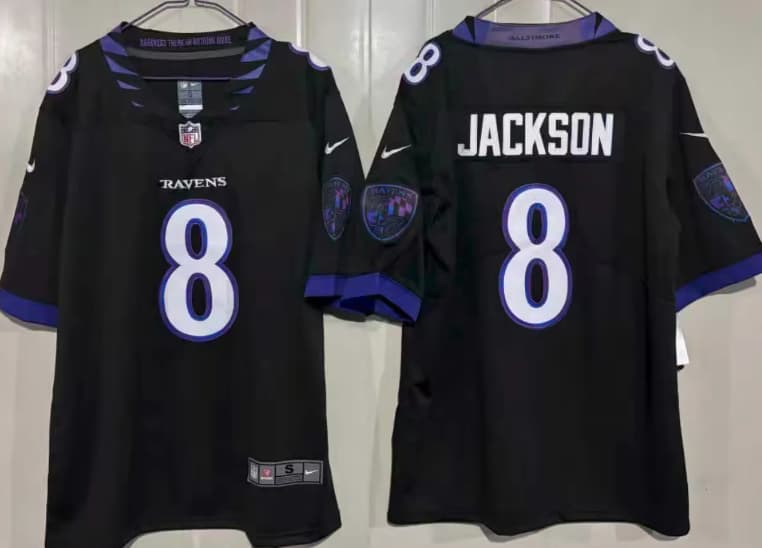 Men's Baltimore Ravens 2026 Vapor Limited Jersey - All Stitched Lamar Jackson 8