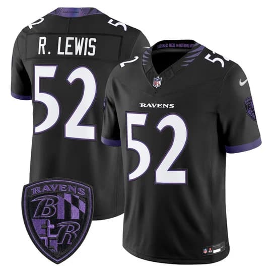 Men's Baltimore Ravens 2026 Vapor Limited Jersey - All Stitched Ray Lewis   52