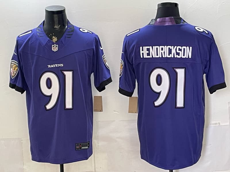 Men's Baltimore Ravens 2026 Vapor Limited Jersey - All Stitched Trey Hendrickson  91
