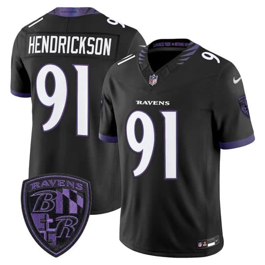 Men's Baltimore Ravens 2026 Vapor Limited Jersey - All Stitched Trey Hendrickson 91