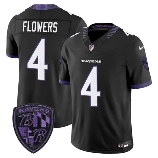 Men's Baltimore Ravens 2026 Vapor Limited Jersey - All Stitched Zay Flowers  4