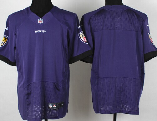 Men's Baltimore Ravens Blank Purple Nik Elite Jersey