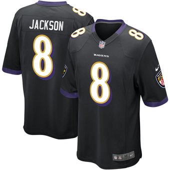 Men's Baltimore Ravens Lamar Jackson Nike Black 2018 NFL Draft Pick Limited Jersey