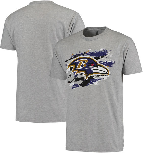Men's Baltimore Ravens NFL Pro Line True Color T-Shirt Heathered Gray