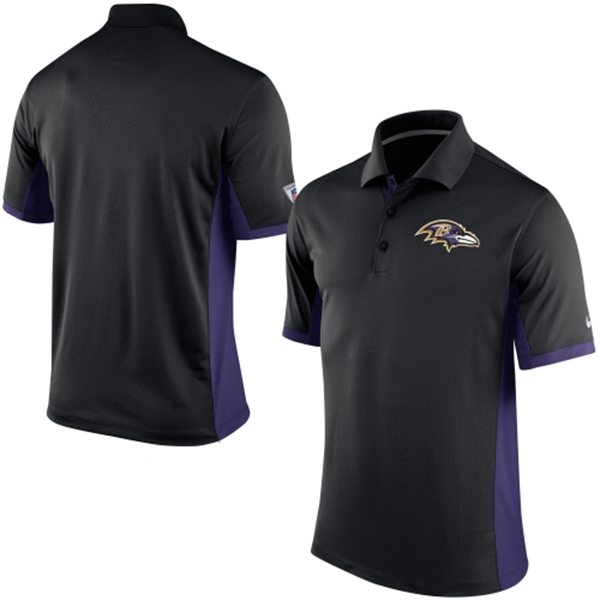 Men's Baltimore Ravens Nike Black Team Issue Performance Polo