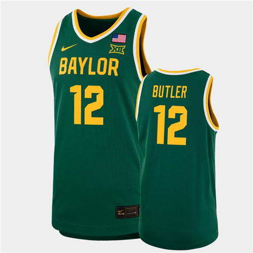 Men's Baylor Bears #12 Jared Butler Nike Green NCAA College Basketball Jersey