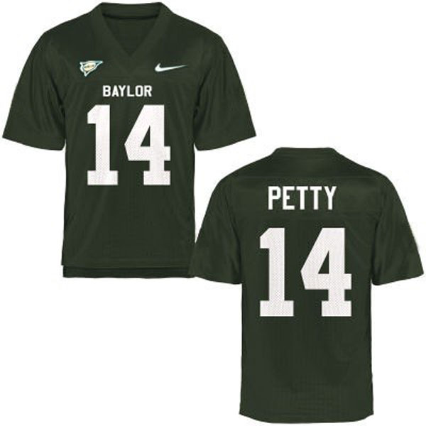Men's Baylor Bears #14 Bryce Petty Green Football Jersey