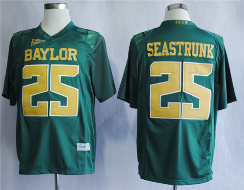 Men's Baylor Bears #25 Lache Seastrunk College Football Jerseys - Green