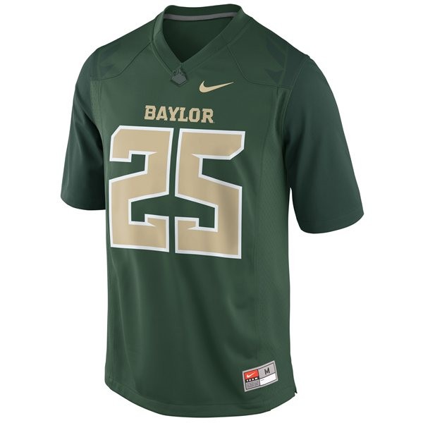 Men's Baylor Bears #25 Lache Seastrunk Green Football Jersey