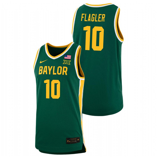 Men's Baylor Bears Adam Flagler Replica Basketball Jersey Green