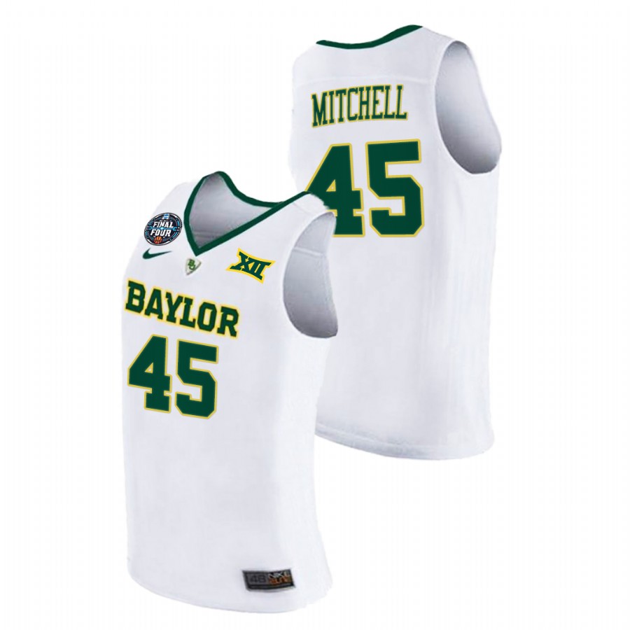 Men's Baylor Bears Davion Mitchell Final Four 2021 Basketball Jersey White