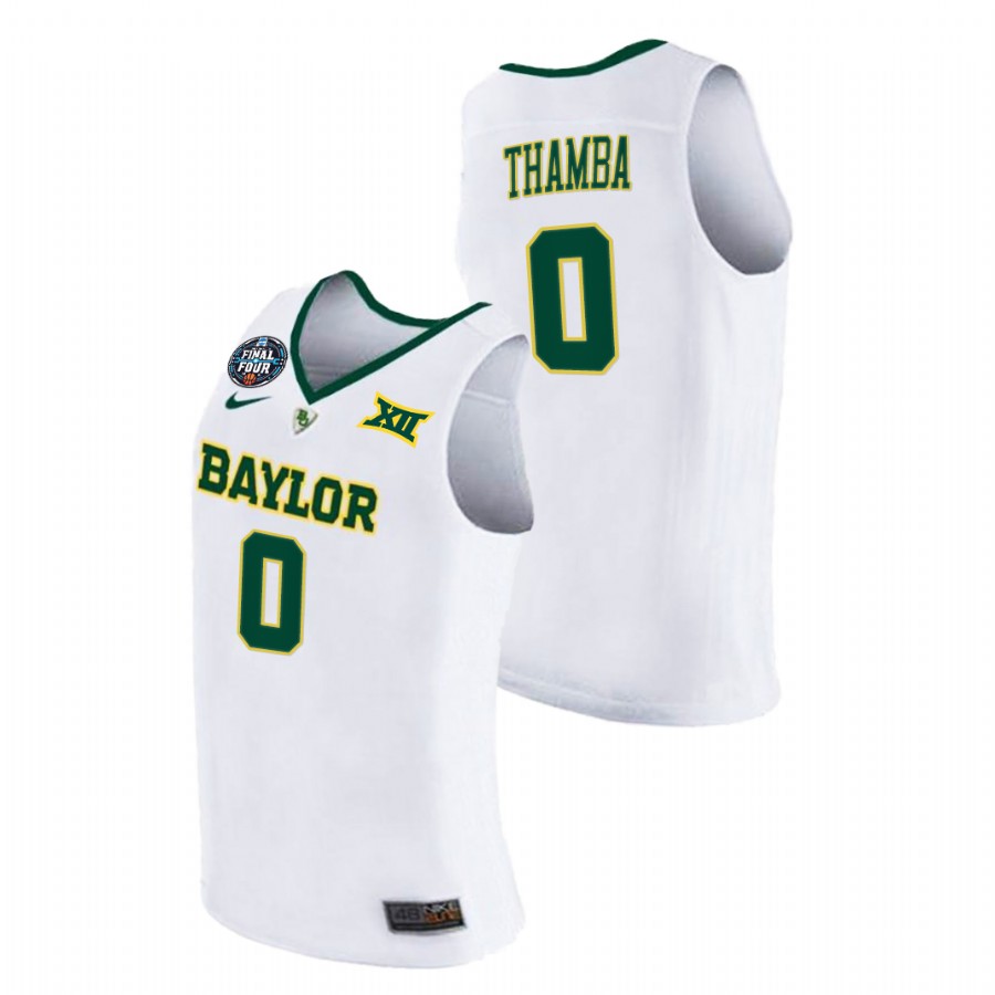 Men's Baylor Bears Flo Thamba Final Four 2021 Basketball Jersey White