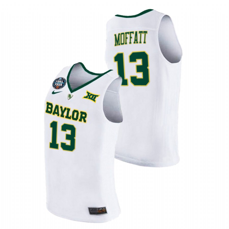 Men's Baylor Bears Jackson Moffatt Final Four 2021 Basketball Jersey White