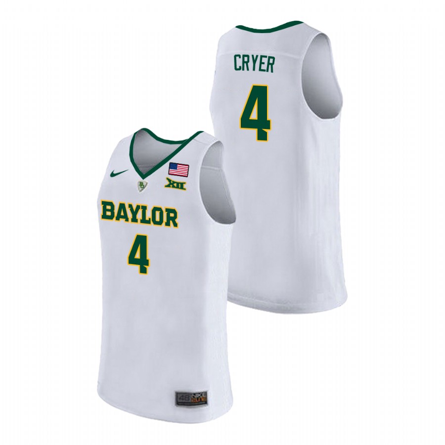 Men's Baylor Bears L.J. Cryer Replica Basketball Jersey White