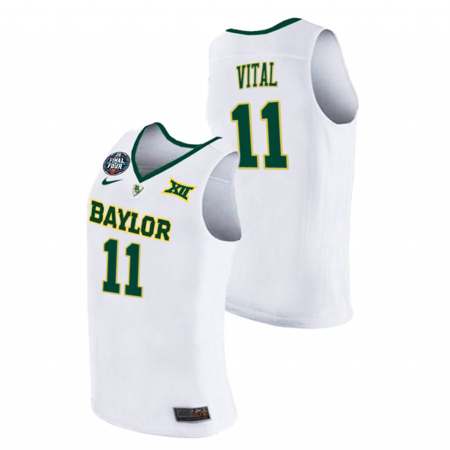 Men's Baylor Bears Mark Vital Final Four 2021 Basketball Jersey White