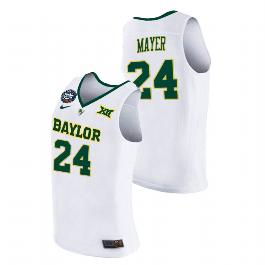 Men's Baylor Bears Matthew Mayer Final Four 2021 Basketball Jersey White