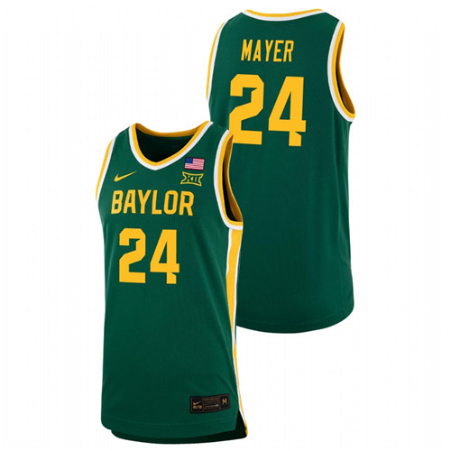 Men's Baylor Bears Matthew Mayer Replica Basketball Jersey Green