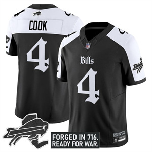 Men's Bills New York Patch Vapor Limited Jersey - All Stitched 4 James Cook
