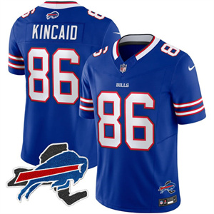 Men's Bills New York Patch Vapor Limited Jersey - All Stitched Dalton Kincaid   86