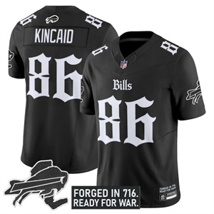 Men's Bills New York Patch Vapor Limited Jersey - All Stitched Dalton Kincaid # 86