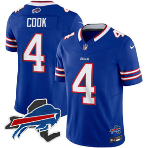 Men's Bills New York Patch Vapor Limited Jersey - All Stitched James Cook    4