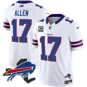 Men's Bills New York Patch Vapor Limited Jersey - All Stitched Josh Allen #  17