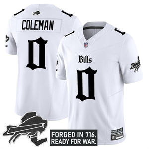 Men's Bills New York Patch Vapor Limited Jersey - All Stitched Keon Coleman      0