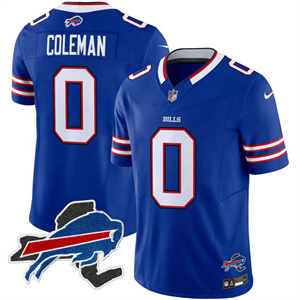 Men's Bills New York Patch Vapor Limited Jersey - All Stitched Keon Coleman   0
