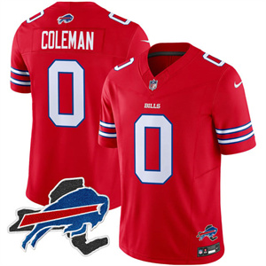Men's Bills New York Patch Vapor Limited Jersey - All Stitched Keon Coleman #0