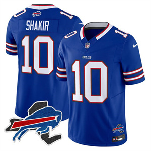 Men's Bills New York Patch Vapor Limited Jersey - All Stitched Khalil Shakir   10