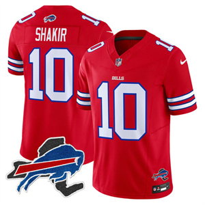 Men's Bills New York Patch Vapor Limited Jersey - All Stitched Khalil Shakir #10