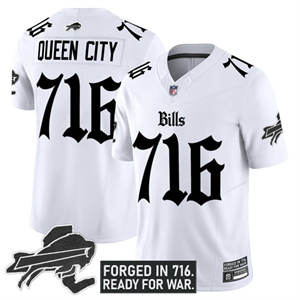 Men's Bills New York Patch Vapor Limited Jersey - All Stitched Queen City         716
