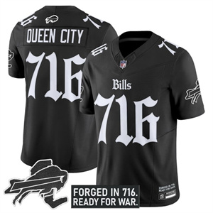 Men's Bills New York Patch Vapor Limited Jersey - All Stitched Queen City #716