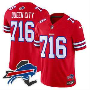 Men's Bills New York Patch Vapor Limited Jersey - All Stitched QueenCity 716 #