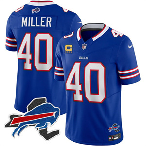 Men's Bills New York Patch Vapor Limited Jersey - All Stitched Von Miller   40