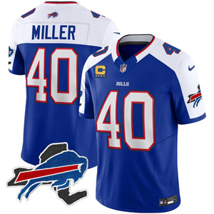 Men's Bills New York Patch Vapor Limited Jersey - All Stitched Von Miller 40